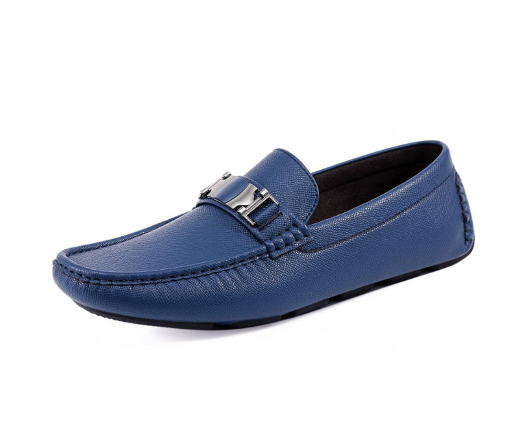 Blue Navy Driving Loafers | Amali Adonis | Just Men display picture 2