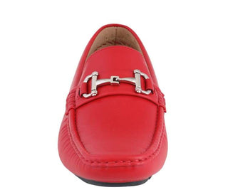mens red slip on loafers