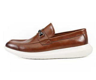 brown casual loafers