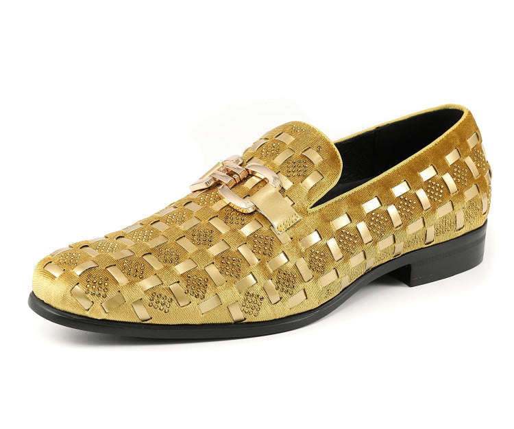 Mens Gold Loafers | Roman by Amali