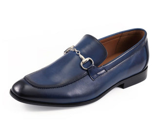 mens navy loafers