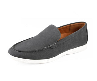 grey loafers