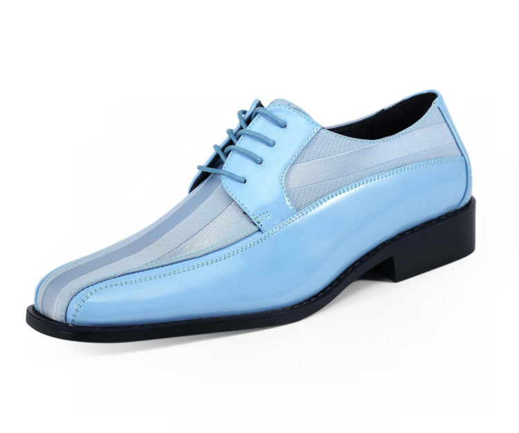 Sky Blue Dress Shoes | Patent Derby