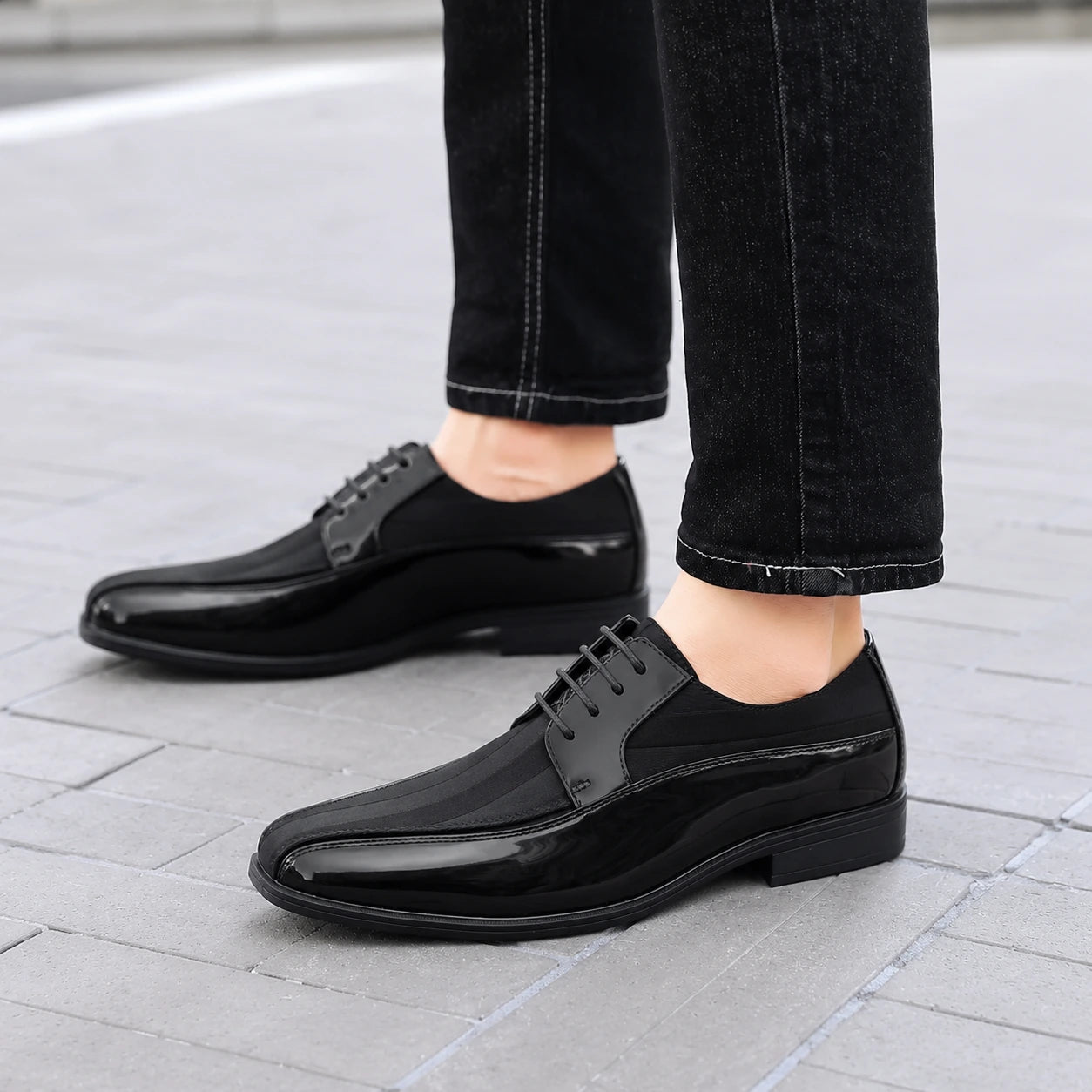 black dress shoes wedding Oxfords st-party-and-cocktail-dresses boots for men casual SHEIN SLAYR Young Girl Size:custom +