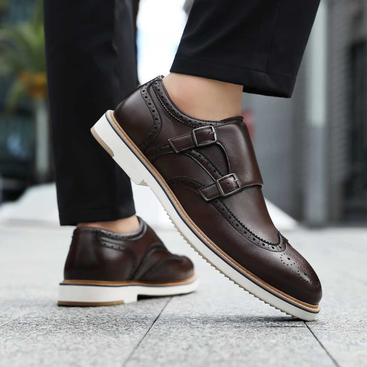 Brown Monk Strap Shoes | Dario by Amali | Just Mens Shoes Brown / 10.5 Brown Monk Strap Shoes | Dario by Amali | Just Mens Shoes Brown / 10.5