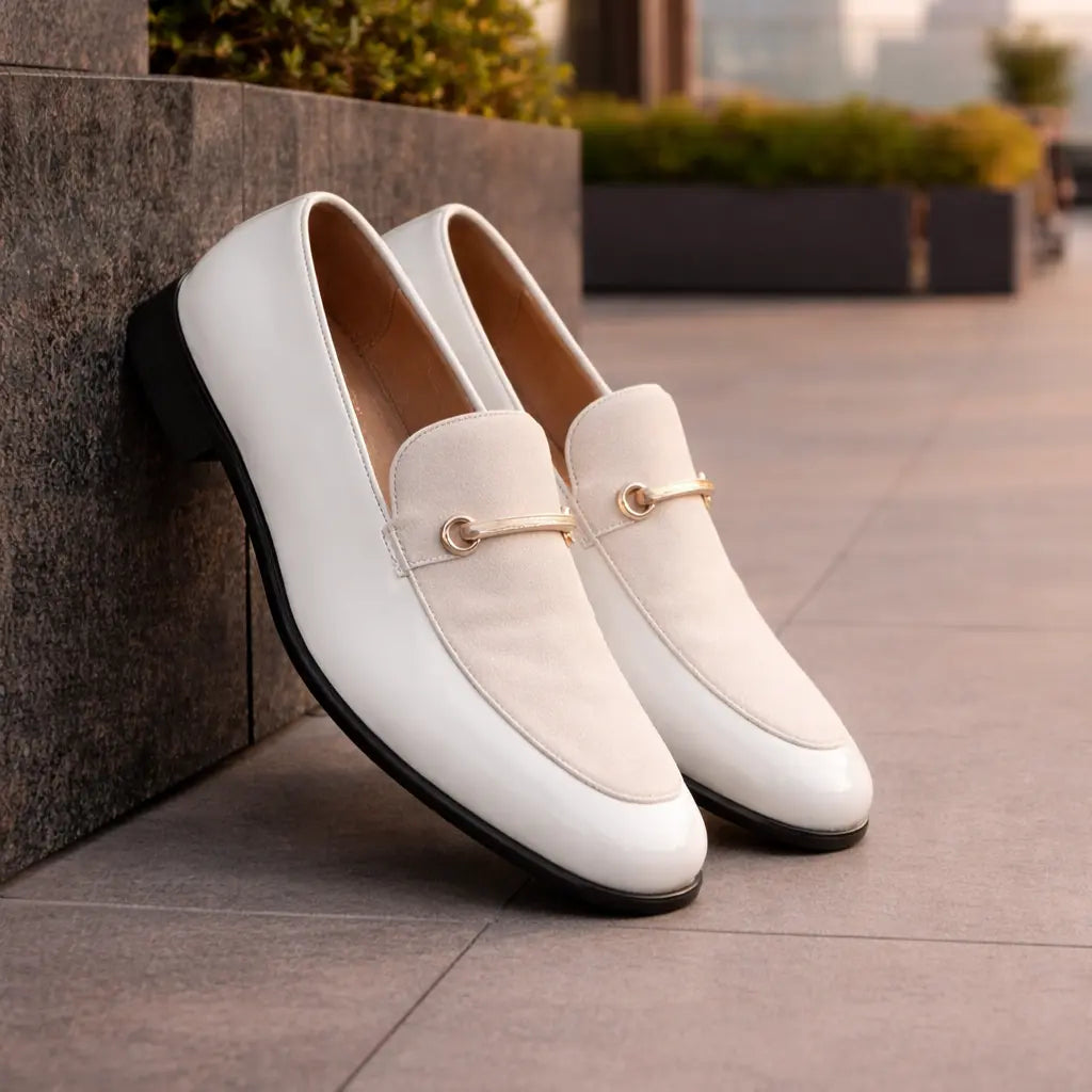 Cream Dress Loafers | Bit Style | Just Men`s Shoes Cream / 7.5 Cream Dress Loafers | Bit Style | Just Men`s Shoes Cream / 7.5