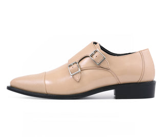 light beige dress shoes Claudia - Light Beige Leather Pumps