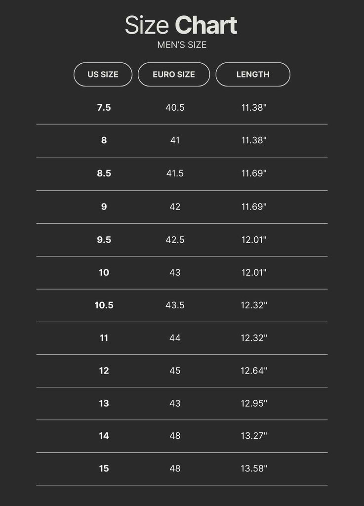 Sean Size Chart