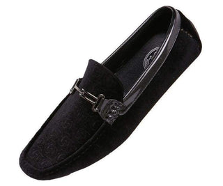 Roberto Embossed Velvet And Patent Driving Moccasin Driving Moccasins Black / 10