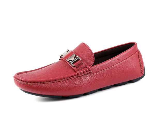 NEW AMALI men\'s bling driving shoe in burgundy driving-moccasins-amali-611.  main image 4