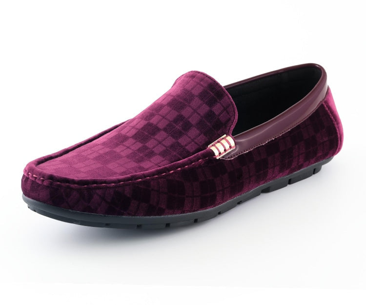 Amali Jace | Men's Velvet Shoes | Just Mens Shoes Burgundy / 9.5 Amali Jace | Men's Velvet Shoes | Just Mens Shoes Burgundy / 9.5