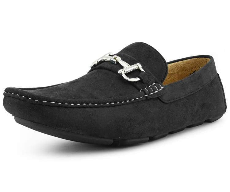 men's black suede dress shoes Mezlan Mens Black Designer Suede Fashion Penny Loafer Shoes 21247