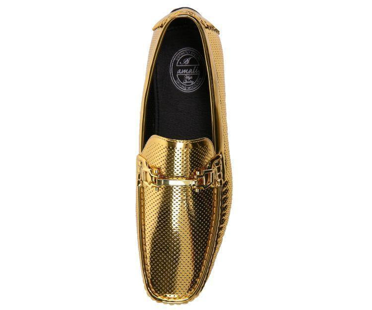 Gold Moccasins | Men`s Driving Loafers | Just Men`s Shoes Gold / 12 Gold Moccasins | Men`s Driving Loafers | Just Men`s Shoes Gold / 12