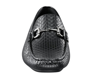 Amali Amerigo black horse bit loafers front