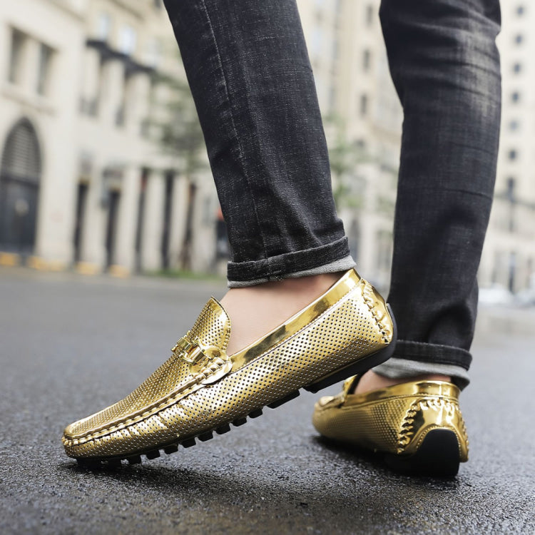 dress shoe loafers men with gold BRAVO Men Dress Shoe PROM-1 Loafer Shoe for Prom & Wedding Gold Bravo Shoes