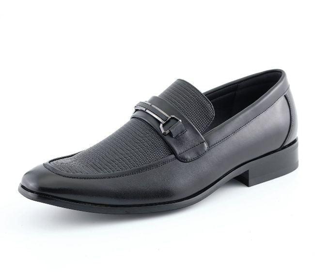 black comfortable dress shoes Amazon.com | LaMilano Men's Black Leather Comfort Dress Shoes Wide EEE # 1718 (8.5)