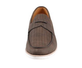 amali elias brown slip on mens shoes front