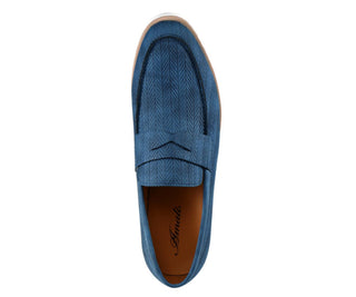amali elias blue penny loafer casual shoes for men top