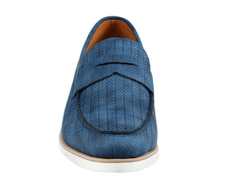 amali elias blue penny loafer casual shoes for men front