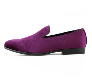 Velvet slippers for men best men's slip on dress shoes purple amali aries side