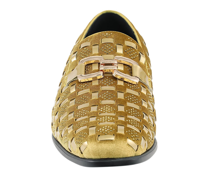 Mens Gold Loafers | Roman by Amali | Just Men`s Shoes Gold / 9.5 Mens Gold Loafers | Roman by Amali | Just Men`s Shoes Gold / 9.5