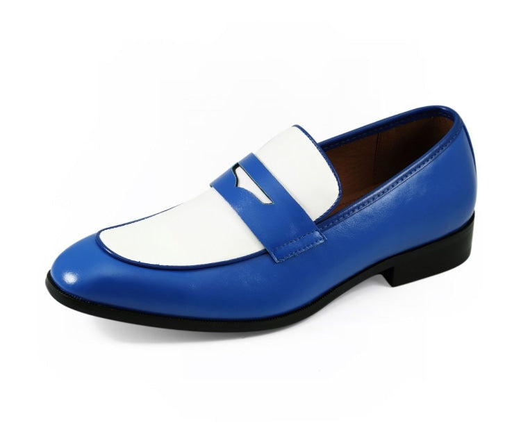 Mens Two Tone Dress Shoes | Prompt Shipping | Amali Shoes Royal / 9.5 Mens Two Tone Dress Shoes | Prompt Shipping | Amali Shoes Royal / 9.5