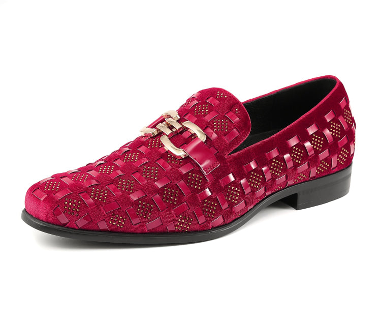 Red Velvet Mens Loafers | Roman by Amali | Just Men`s Shoes Red / 8 Red Velvet Mens Loafers | Roman by Amali | Just Men`s Shoes Red / 8