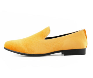 Velvet slippers for men best men's slip on dress shoes yellow amali aries side