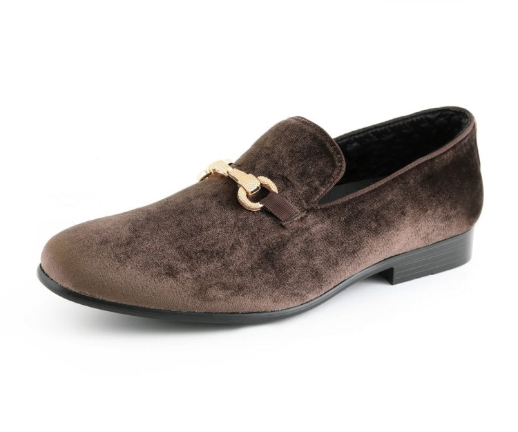 Brown Velvet Loafers | Smoking Style | Just Men`s Shoes Brown / 10.5 Brown Velvet Loafers | Smoking Style | Just Men`s Shoes Brown / 10.5