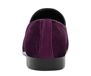 Velvet slippers for men best men's slip on dress shoes purple amali aries back