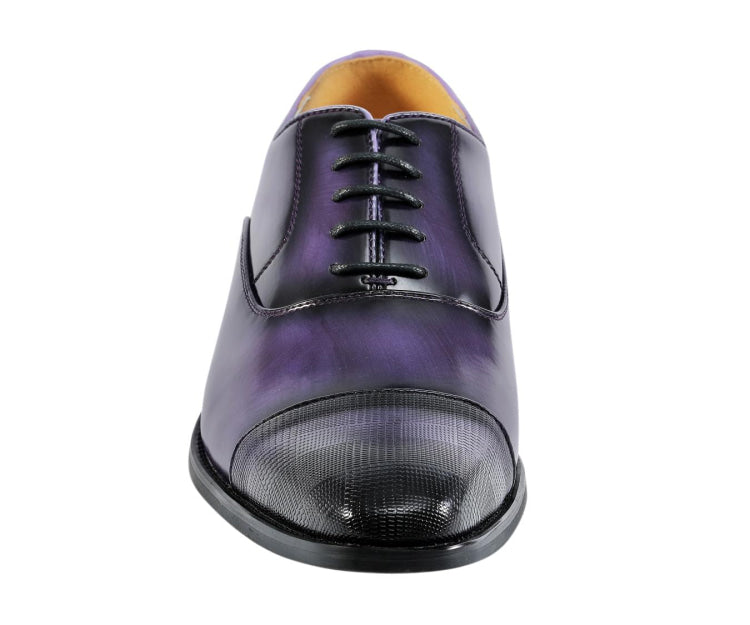 black dress purple shoes Purple Cap Toe Oxfords | Lace-Up Style