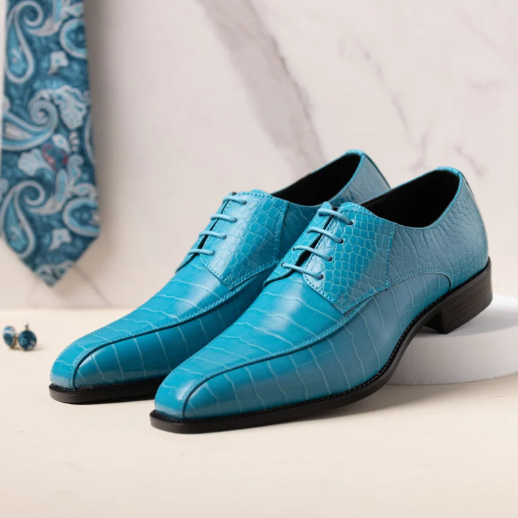 Blue Oxford Shoes | Harvey by Amali | Just Mens Shoes Turquoise / 12 Blue Oxford Shoes | Harvey by Amali | Just Mens Shoes Turquoise / 12