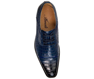 Eberly Mens Oxford Dress Shoes W/ Exotic Crocodile Designs Oxfords