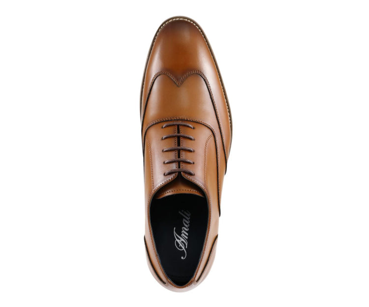 Brown Wingtip Shoes | Mens Dress Shoes | Amali Shoes Cognac / 8 Brown Wingtip Shoes | Mens Dress Shoes | Amali Shoes Cognac / 8