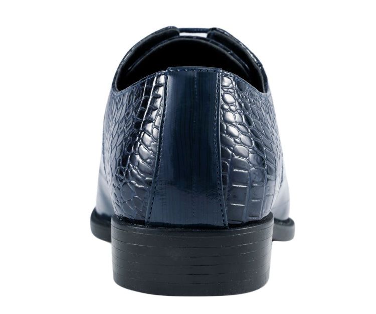 dark navy blue dress shoes Men's Navy Blue Dress Shoes Apron Toe Oxfords Antonio Cerrelli 6988
