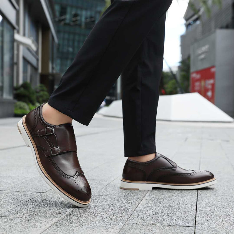 Brown Monk Strap Shoes | Dario by Amali | Just Mens Shoes Brown / 10.5 Brown Monk Strap Shoes | Dario by Amali | Just Mens Shoes Brown / 10.5