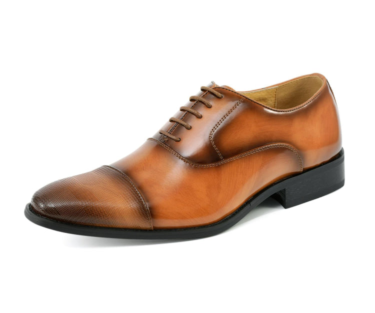 Tan Oxfords Mens Classic Lace-Up Style Amali Shoes – Just