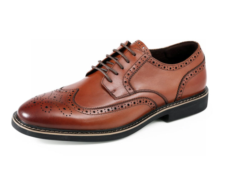 Mens Wing Tip Shoes | Premium Leather Shoes | Asher Green Brown / 10.5 Mens Wing Tip Shoes | Premium Leather Shoes | Asher Green Brown / 10.5