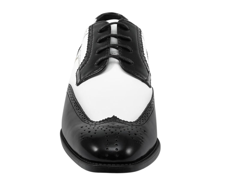 Black and White Men's Dress Shoes | Derby Elegance | Bolano Black / 8.5 Black and White Men's Dress Shoes | Derby Elegance | Bolano Black / 8.5