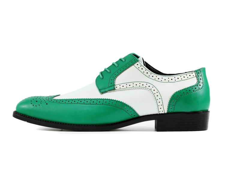 Green and White Dress Shoes | Spectators | Just Men`s Shoes Green / 13 Green and White Dress Shoes | Spectators | Just Men`s Shoes Green / 13
