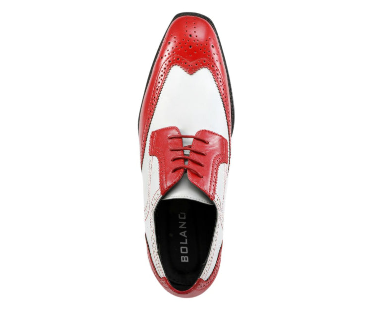 Mens Red and White Dress Shoes | Derby Elegance | Bolano Red / 15 Mens Red and White Dress Shoes | Derby Elegance | Bolano Red / 15
