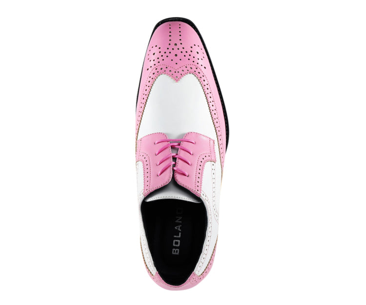 Pink and White Dress Shoes | Spectators | Just Men`s Shoes Pink / 8.5 Pink and White Dress Shoes | Spectators | Just Men`s Shoes Pink / 8.5