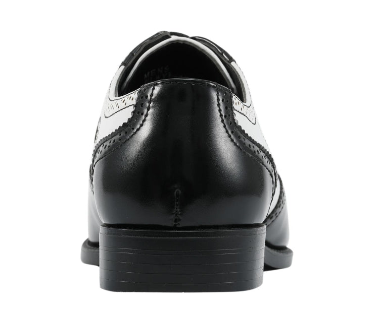 Black and White Men's Dress Shoes | Derby Elegance | Bolano Black / 8.5 Black and White Men's Dress Shoes | Derby Elegance | Bolano Black / 8.5