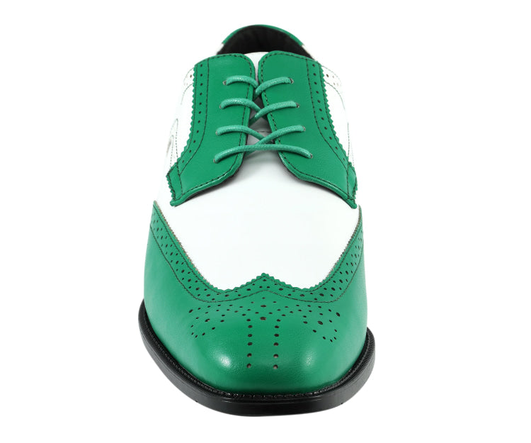 Green and White Dress Shoes | Spectators | Just Men`s Shoes Green / 13 Green and White Dress Shoes | Spectators | Just Men`s Shoes Green / 13