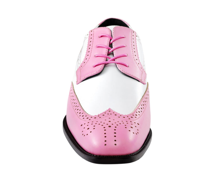 Pink and White Dress Shoes | Spectators | Just Men`s Shoes Pink / 8.5 Pink and White Dress Shoes | Spectators | Just Men`s Shoes Pink / 8.5