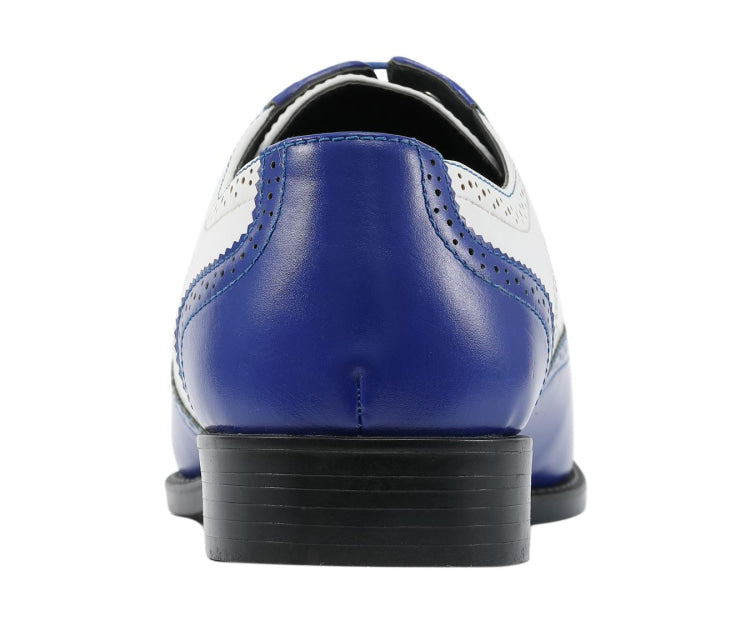 Blue and White Mens Dress Shoes | Derby Elegance | Bolano Royal Blue / 13 Blue and White Mens Dress Shoes | Derby Elegance | Bolano Royal Blue / 13