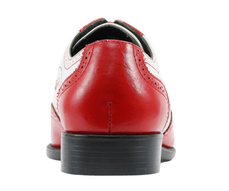 Mens Red and White Dress Shoes | Derby Elegance | Bolano Red / 15 Mens Red and White Dress Shoes | Derby Elegance | Bolano Red / 15