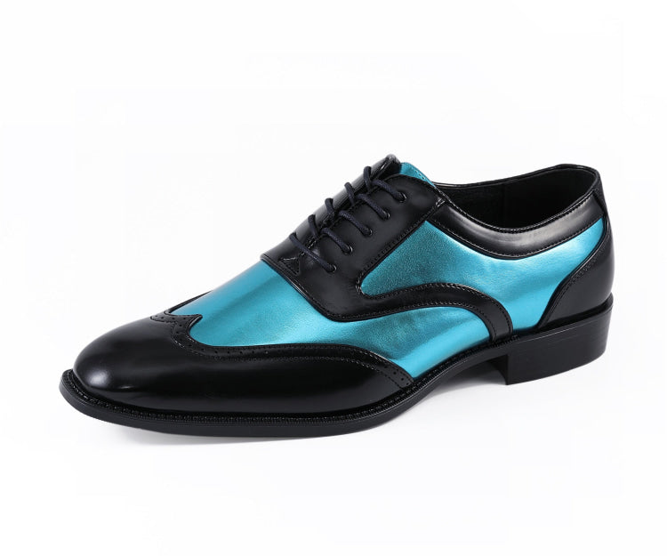 Two Tone Oxford Shoes | Metallic Blue | Just Men`s Shoes Turquoise / 14 Two Tone Oxford Shoes | Metallic Blue | Just Men`s Shoes Turquoise / 14