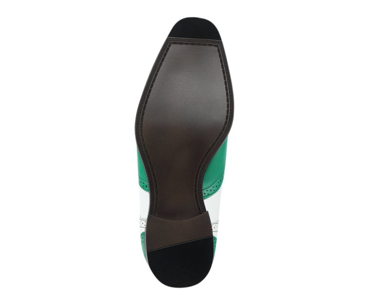 Green and White Dress Shoes | Spectators | Just Men`s Shoes Green / 13 Green and White Dress Shoes | Spectators | Just Men`s Shoes Green / 13