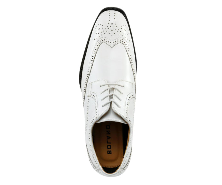 White Men Dress Shoes | Classic Derby Elegance | Bolano White / 10 White Men Dress Shoes | Classic Derby Elegance | Bolano White / 10